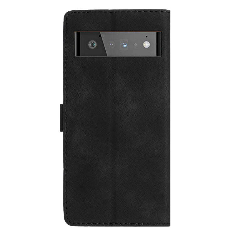 For Google Pixel 6 Pro Flower Butterfly Embossing Pattern Leather Phone Case(Black)