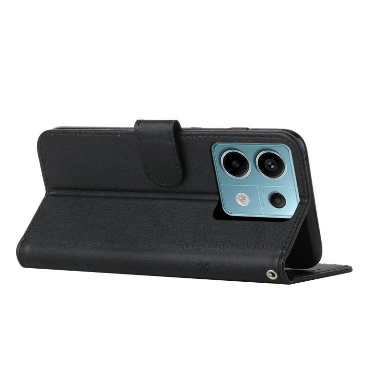 For Xiaomi Redmi Note 13 Pro 4G Global Stitching Calf Texture Buckle Leather Phone Case(Black)