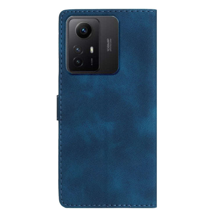 For Xiaomi Redmi Note 12S Flower Butterfly Embossing Pattern Leather Phone Case(Blue)