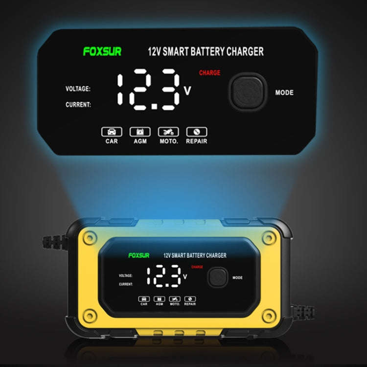 FOXSUR FBC1206E 6A 12V Car / Motorcycle Smart Battery Charger(US Plug)