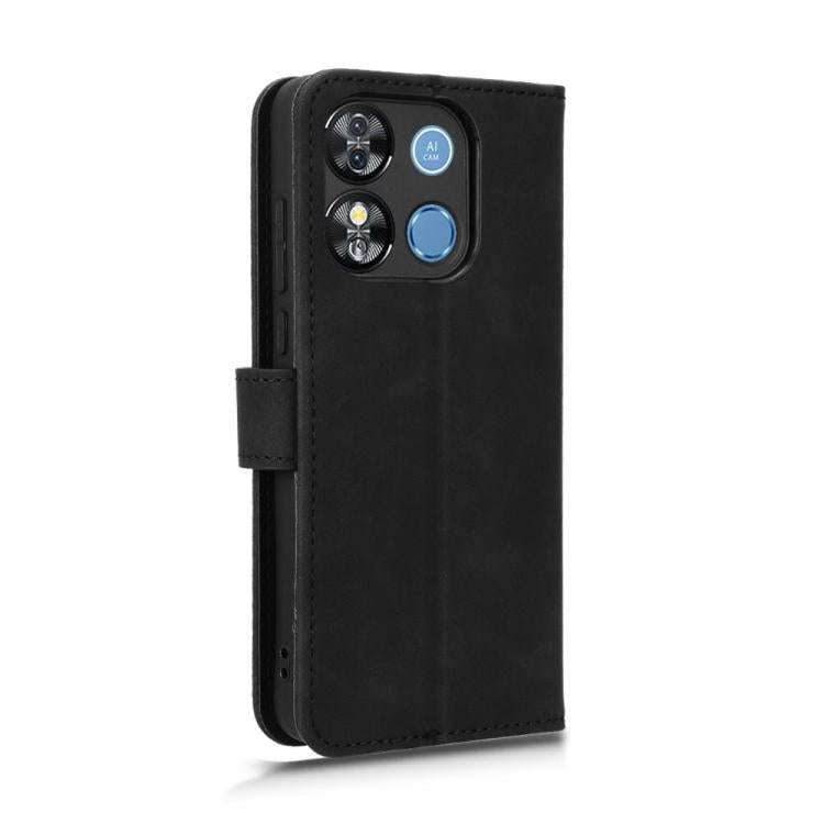For Oukitel C57 Pro Skin Feel Magnetic Flip Leather Phone Case(Black)