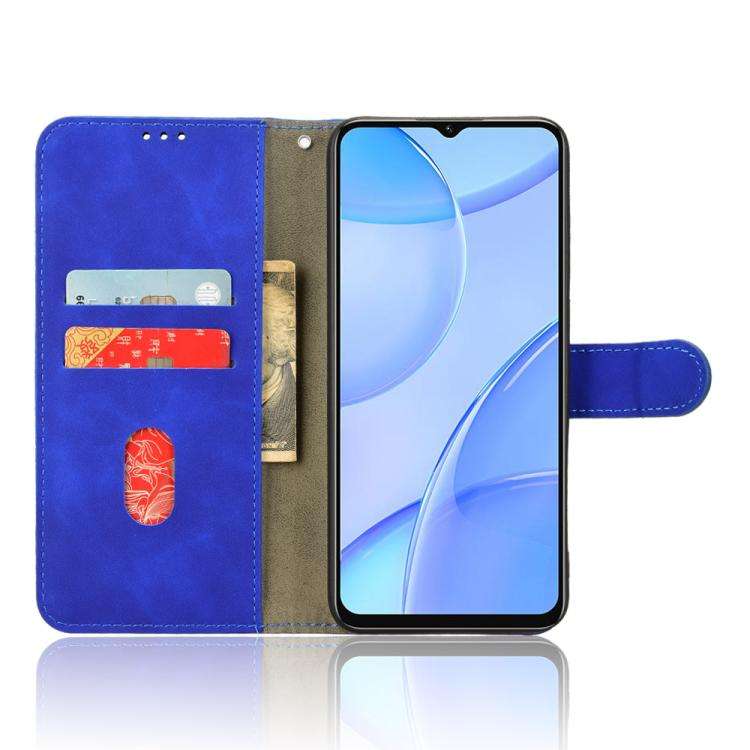 For Oukitel C57 Pro Skin Feel Magnetic Flip Leather Phone Case(Blue)