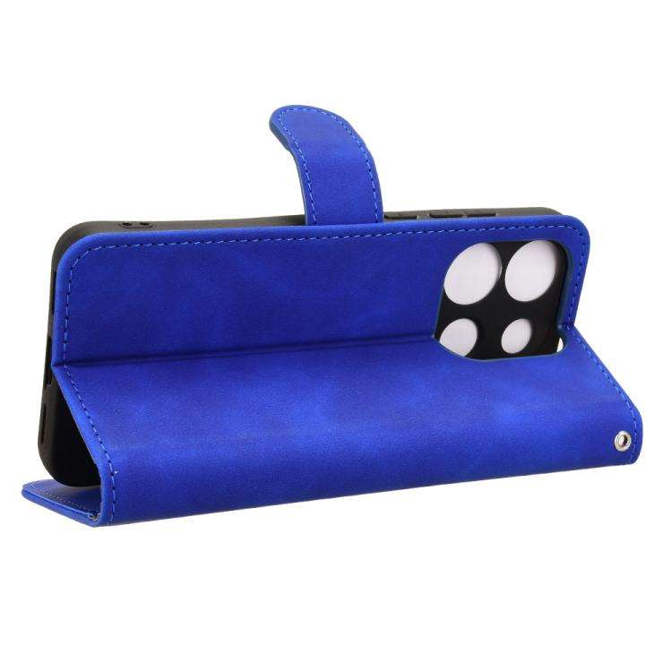 For Oukitel C57 Pro Skin Feel Magnetic Flip Leather Phone Case(Blue)