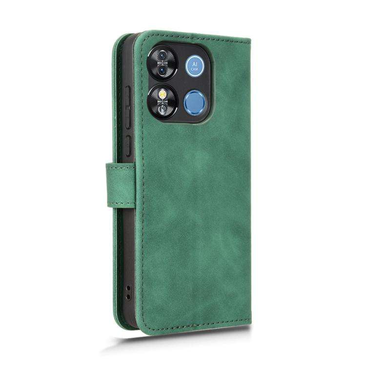 For Oukitel C57 Pro Skin Feel Magnetic Flip Leather Phone Case(Green)