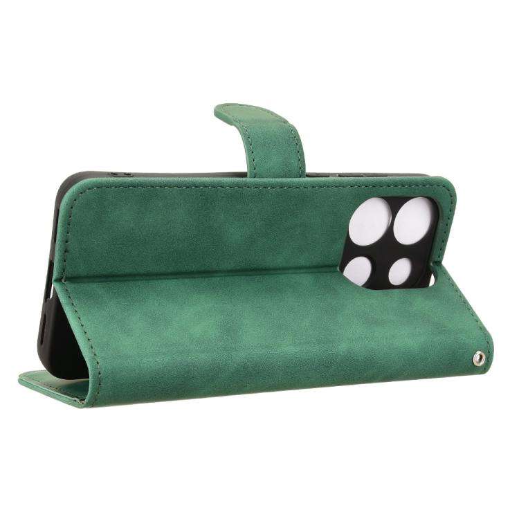 For Oukitel C57 Pro Skin Feel Magnetic Flip Leather Phone Case(Green)