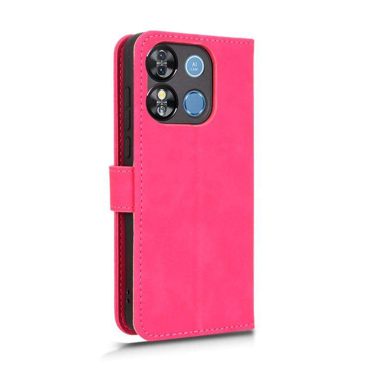 For Oukitel C57 Pro Skin Feel Magnetic Flip Leather Phone Case(Rose Red)