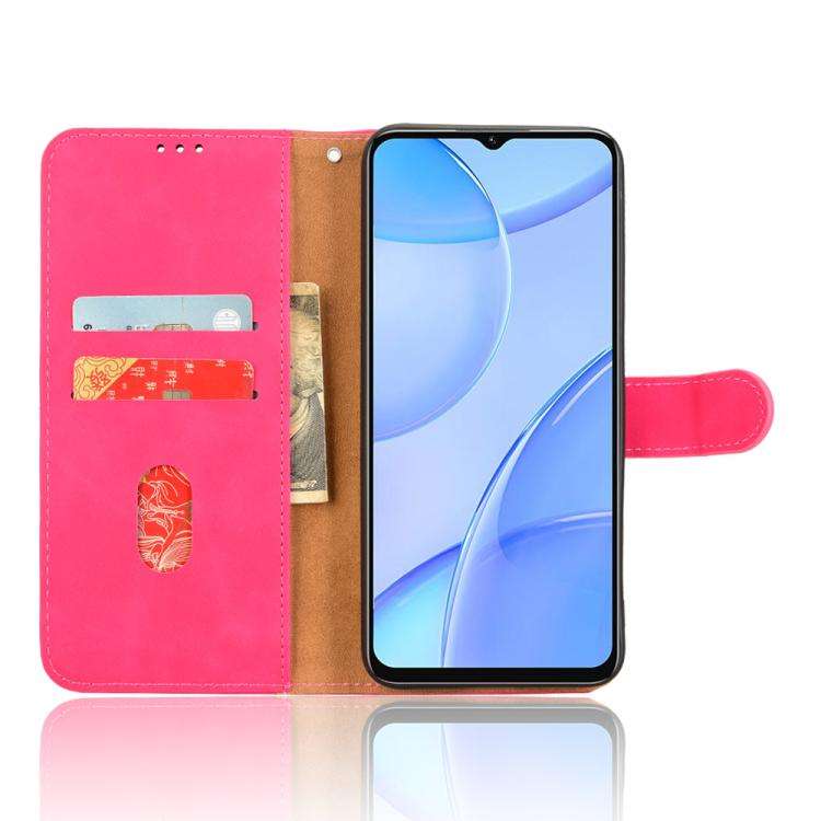For Oukitel C57 Pro Skin Feel Magnetic Flip Leather Phone Case(Rose Red)