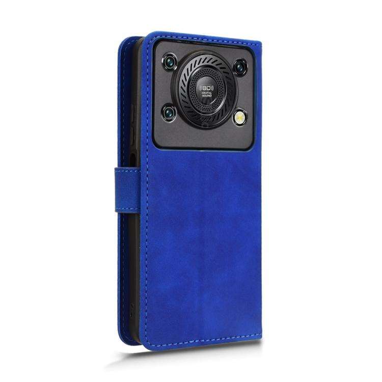 For Oukitel C60 Pro / C60 Skin Feel Magnetic Flip Leather Phone Case(Blue)