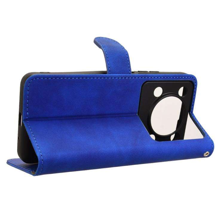 For Oukitel C60 Pro / C60 Skin Feel Magnetic Flip Leather Phone Case(Blue)