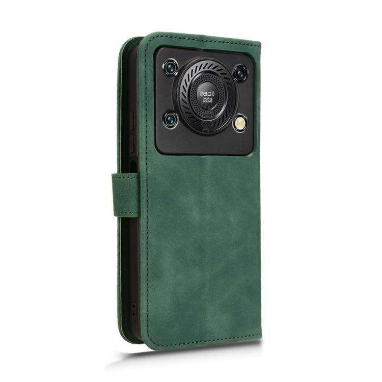 For Oukitel C60 Pro / C60 Skin Feel Magnetic Flip Leather Phone Case(Green)