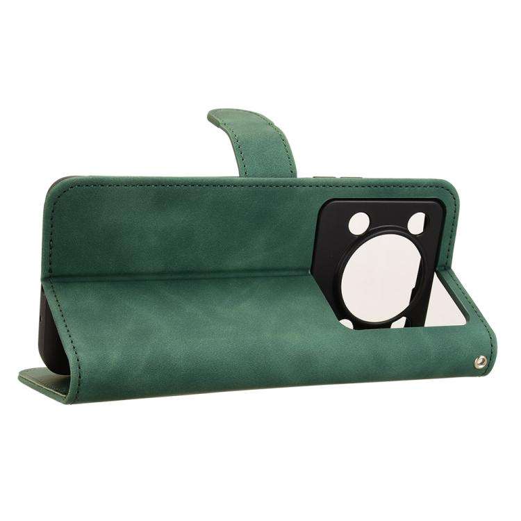 For Oukitel C60 Pro / C60 Skin Feel Magnetic Flip Leather Phone Case(Green)