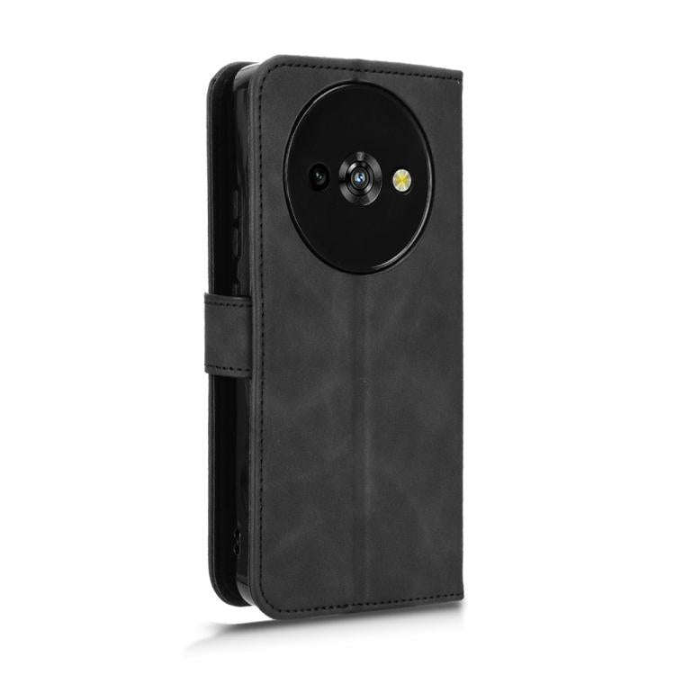 For Oukitel C59 Pro Skin Feel Magnetic Flip Leather Phone Case(Black)