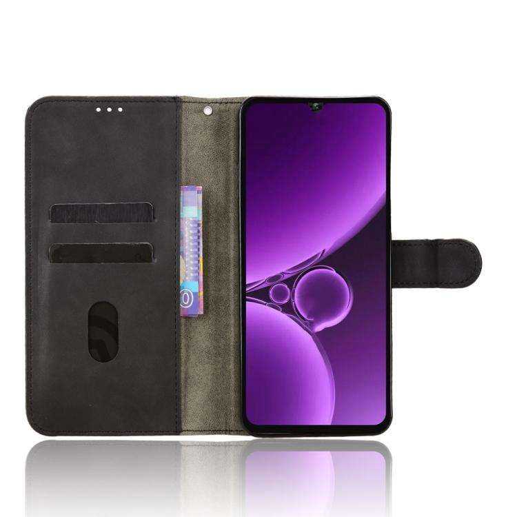 For Oukitel C59 Pro Skin Feel Magnetic Flip Leather Phone Case(Black)