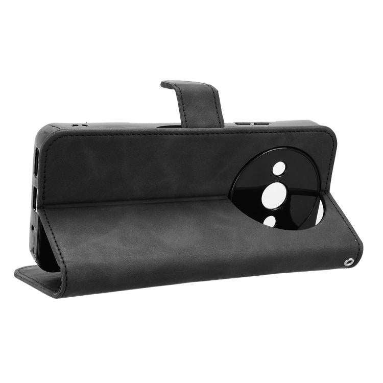 For Oukitel C59 Pro Skin Feel Magnetic Flip Leather Phone Case(Black)