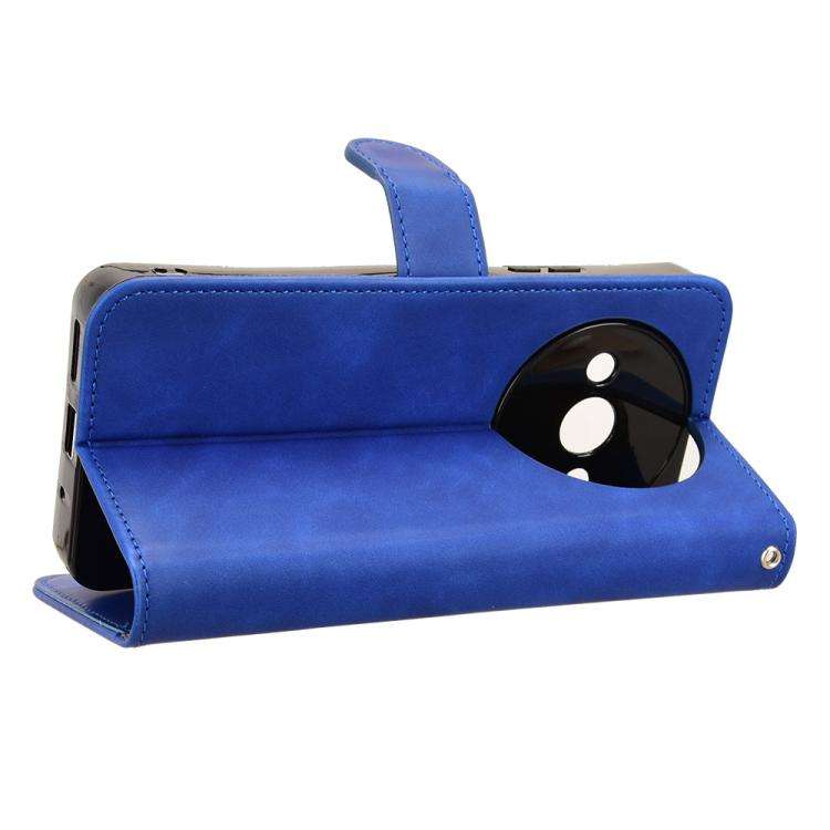 For Oukitel C59 Pro Skin Feel Magnetic Flip Leather Phone Case(Blue)