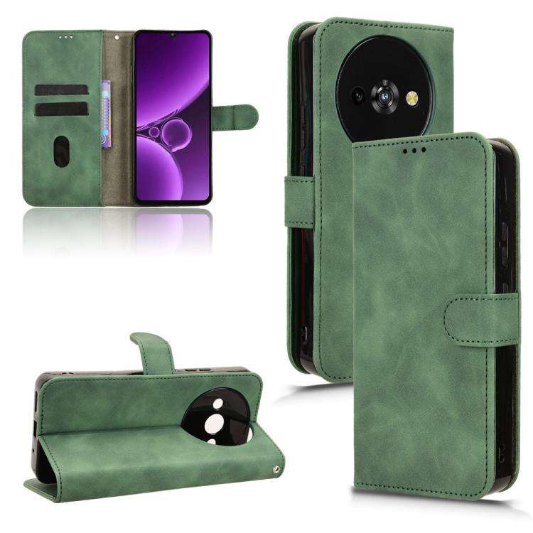 For Oukitel C59 Pro Skin Feel Magnetic Flip Leather Phone Case(Green)