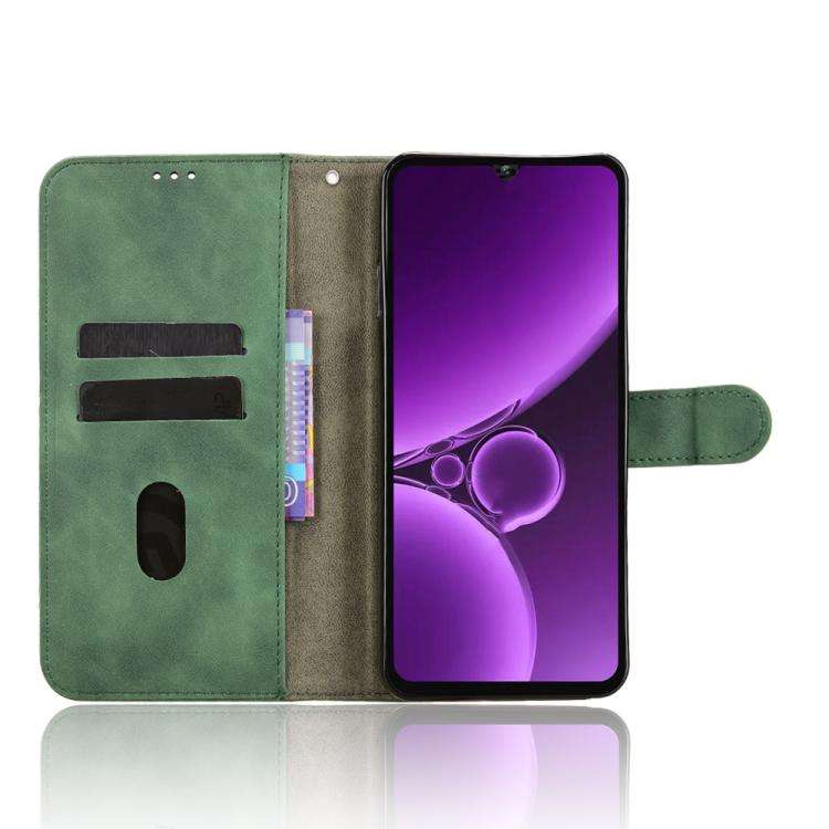 For Oukitel C59 Pro Skin Feel Magnetic Flip Leather Phone Case(Green)