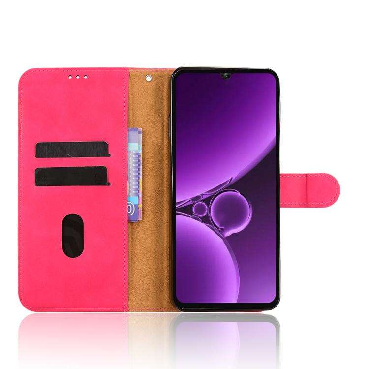 For Oukitel C59 Pro Skin Feel Magnetic Flip Leather Phone Case(Rose Red)