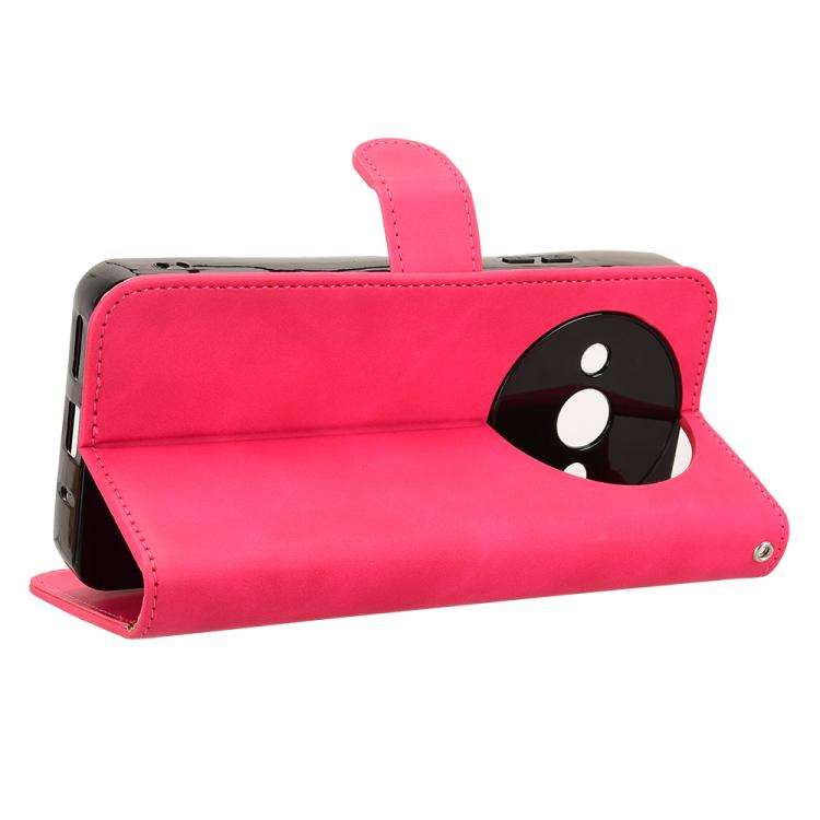 For Oukitel C59 Pro Skin Feel Magnetic Flip Leather Phone Case(Rose Red)