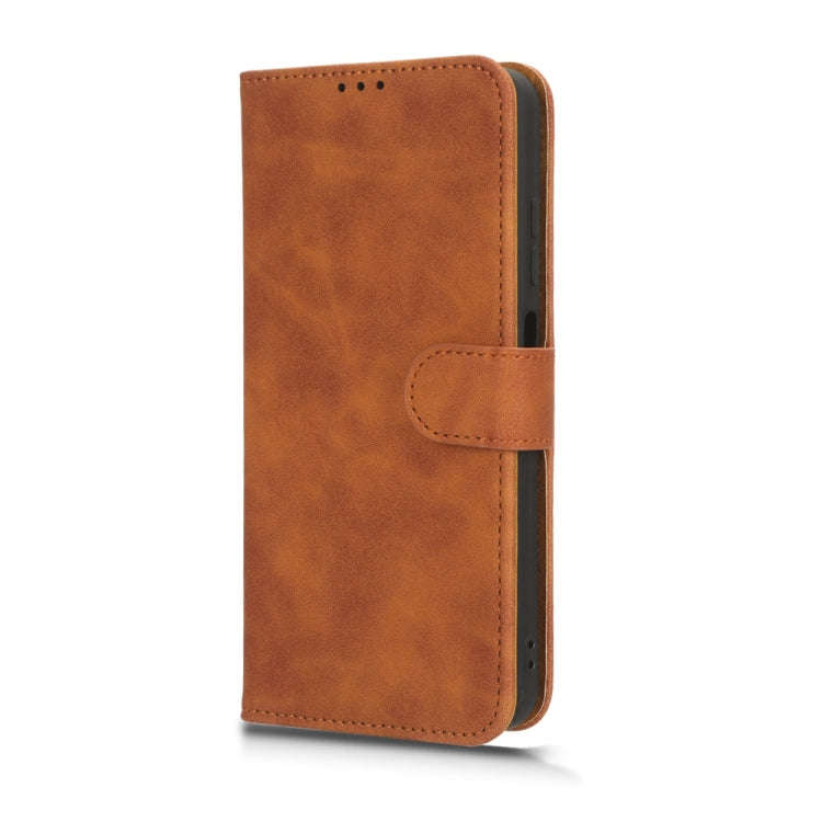 For Ulefone Note 16 Pro Skin Feel Magnetic Flip Leather Phone Case(Brown)