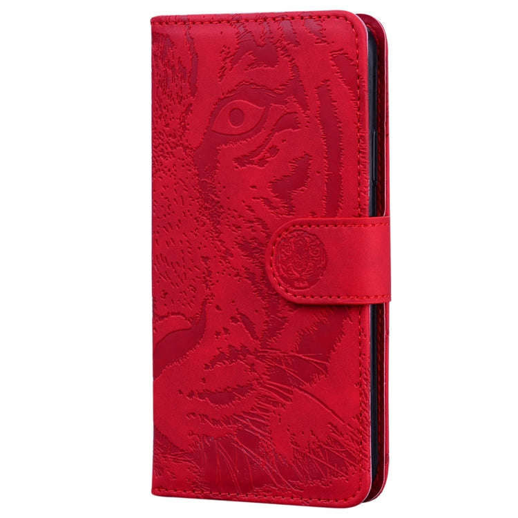 For Tecno Camon 30 Pro Tiger Embossing Pattern Flip Leather Phone Case(Red)