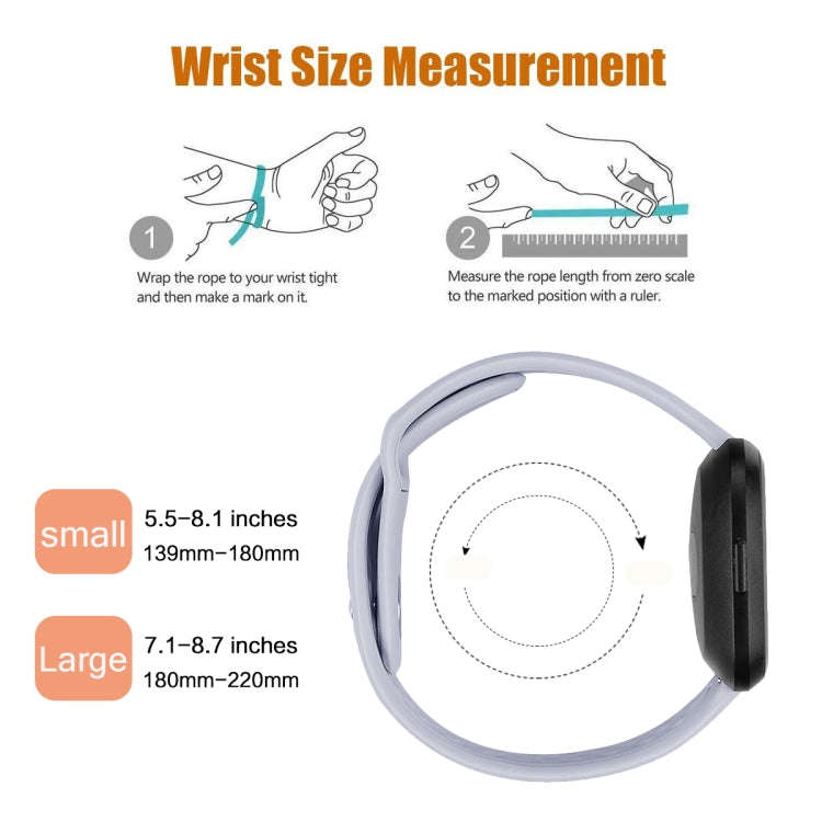 For Fitbit Versa 2 / Fitbit Versa / Fitbit Versa Lite Solid Color Silicone Watch Band, Size:S(Bri...