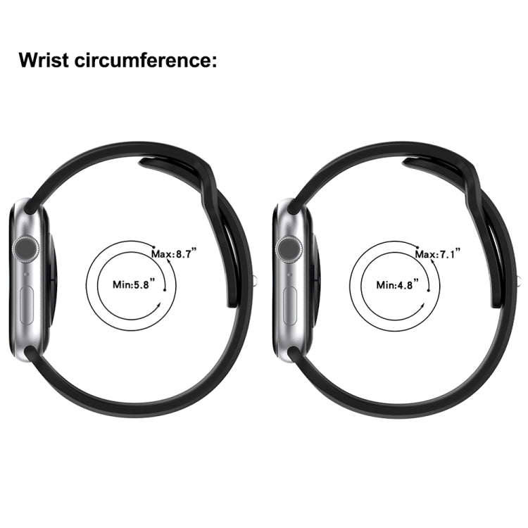 For Apple Watch 9 41mm Square Buckle Armor Style Silicone Watch Band(Red)