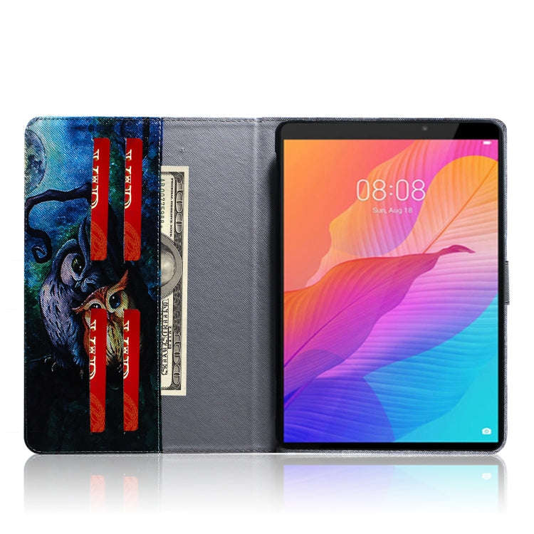 For Huawei MatePad T8 Colored Drawing Pattern Horizontal Flip PU Leather Case with Holder & Card ...