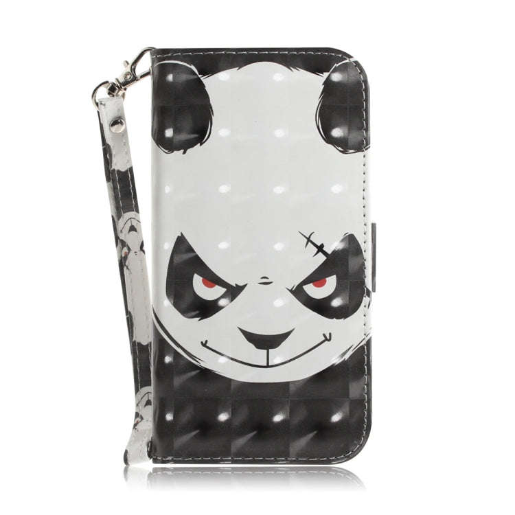 For Motorola Moto G04s / Moto E14 3D Colored Flip Leather Phone Case(Angry Bear)