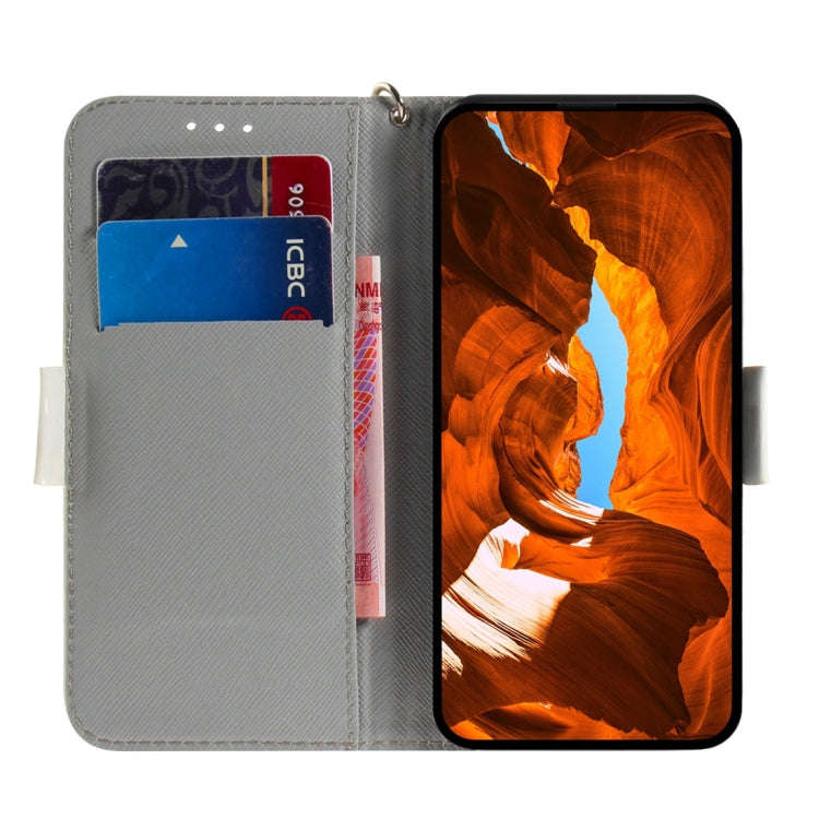 For Motorola Moto G04s / Moto E14 3D Colored Flip Leather Phone Case(Cute Cat)
