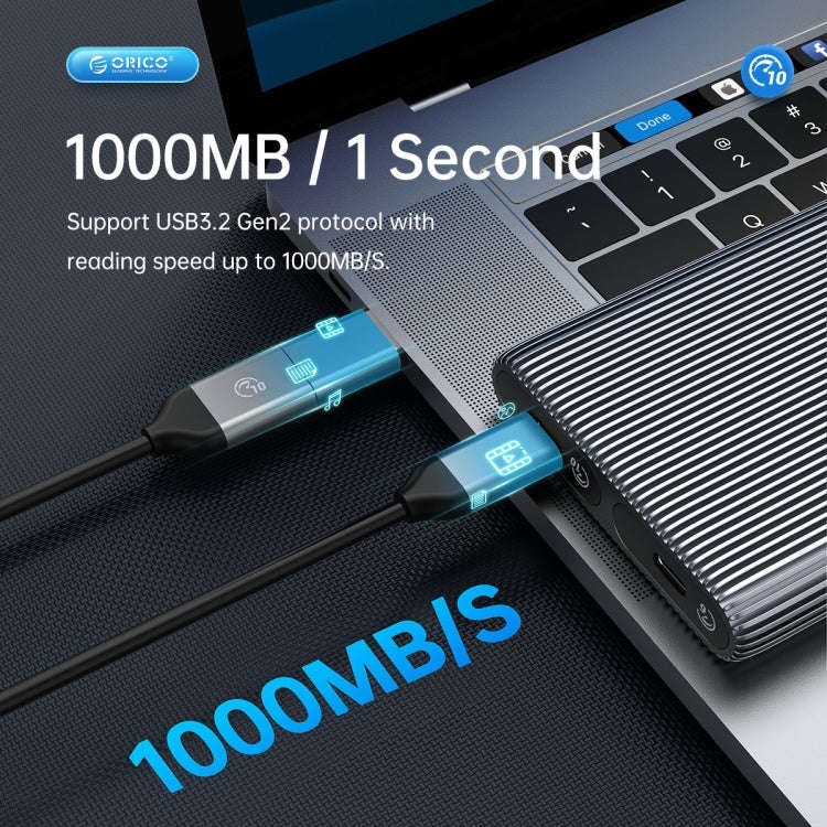 ORICO AM2C3-2N Dual-bay M.2 NVME + NVME SSD Enclosure(Grey)