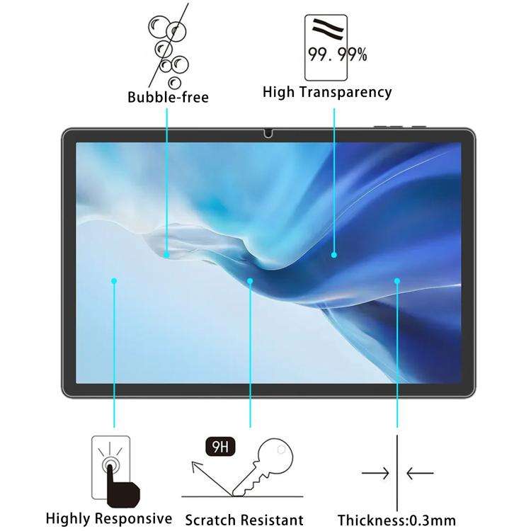 For Doogee Tab E3 Pro 13 inch 2pcs 9H 0.3mm Explosion-proof Tempered Glass Film