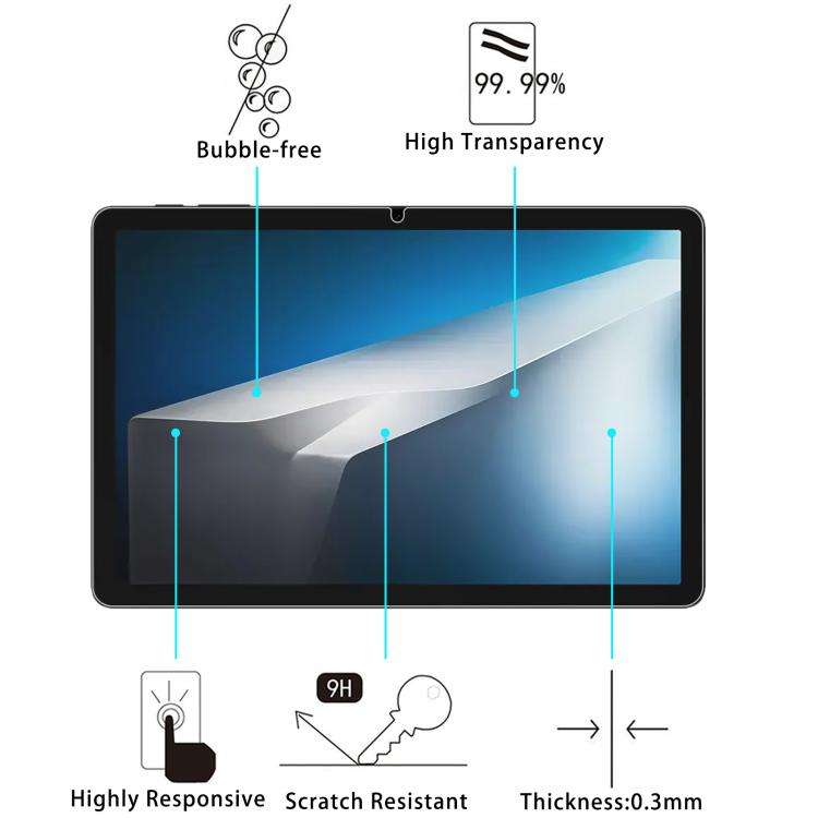 For Doogee Tab A9 Pro Plus 11 inch 2pcs 9H 0.3mm Explosion-proof Tempered Glass Film