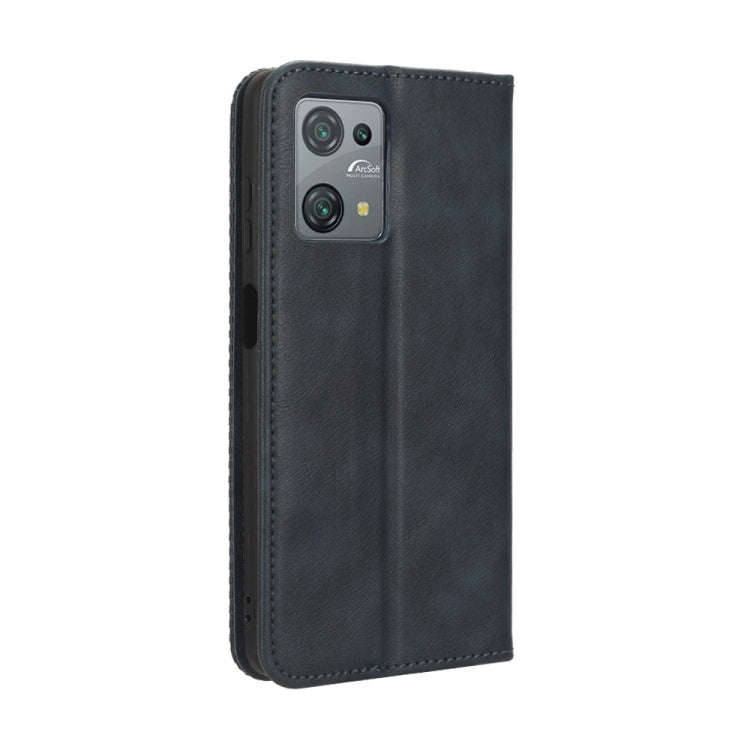 For Blackview Oscal C30 / C30 Pro Magnetic Buckle Retro Texture Leather Phone Case(Blue)