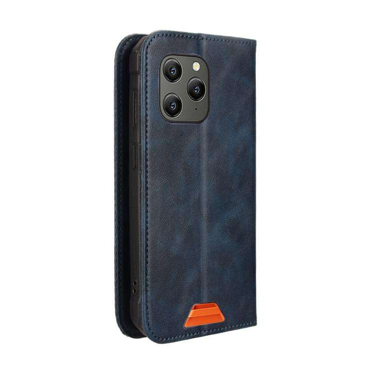 For Blackview BV5300 / BV5300 Pro Magnetic Buckle Retro Texture Leather Phone Case(Blue)