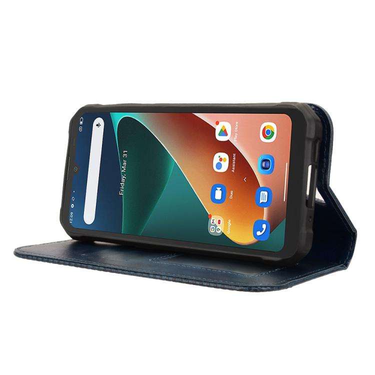 For Blackview BV5300 / BV5300 Pro Magnetic Buckle Retro Texture Leather Phone Case(Blue)