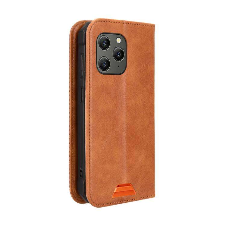 For Blackview BV5300 / BV5300 Pro Magnetic Buckle Retro Texture Leather Phone Case(Brown)