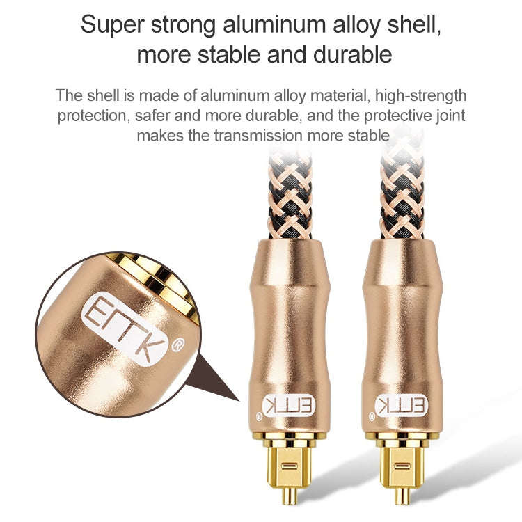 5m EMK OD6.0mm Gold-plated TV Digital Audio Optical Fiber Connecting Cable