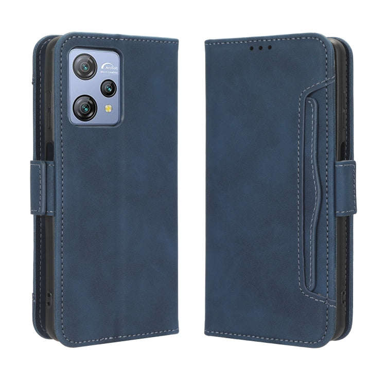 For Blackview A53 / A53 Pro Skin Feel Calf Texture Card Slots Leather Phone Case(Blue)