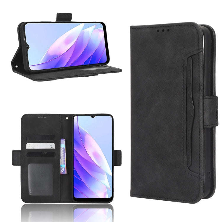For Blackview A52 / A52 Pro Skin Feel Calf Texture Card Slots Leather Phone Case(Black)