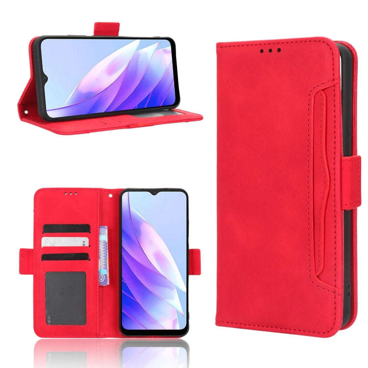 For Blackview A52 / A52 Pro Skin Feel Calf Texture Card Slots Leather Phone Case(Red)