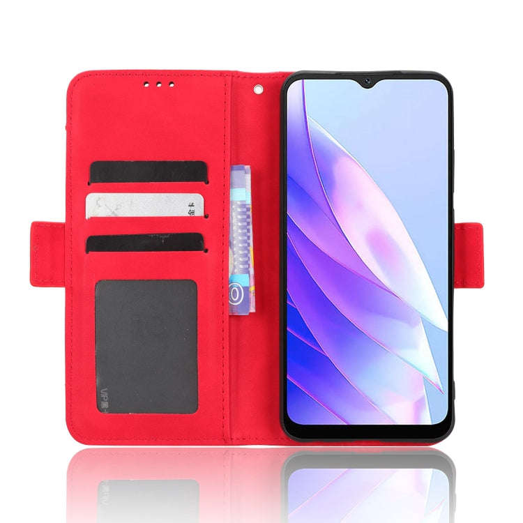 For Blackview A52 / A52 Pro Skin Feel Calf Texture Card Slots Leather Phone Case(Red)