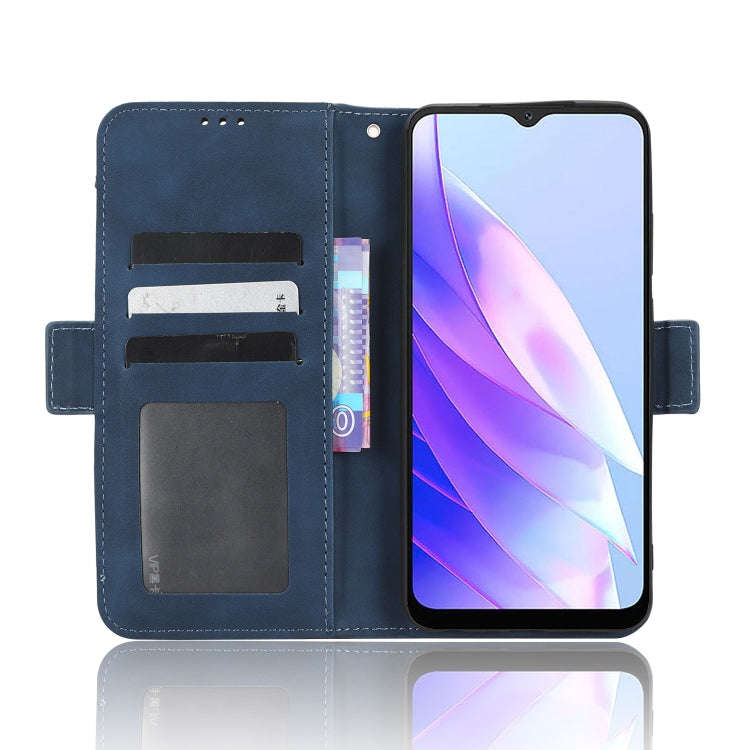 For Blackview A52 / A52 Pro Skin Feel Calf Texture Card Slots Leather Phone Case(Blue)