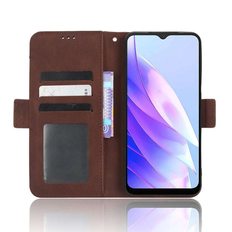 For Blackview A52 / A52 Pro Skin Feel Calf Texture Card Slots Leather Phone Case(Brown)