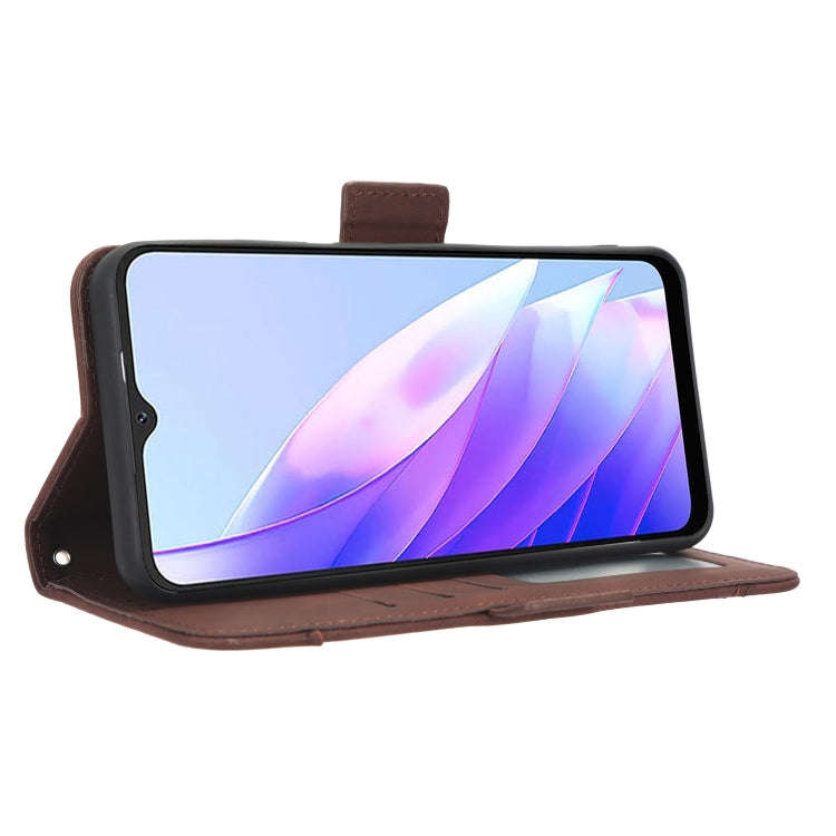 For Blackview A52 / A52 Pro Skin Feel Calf Texture Card Slots Leather Phone Case(Brown)
