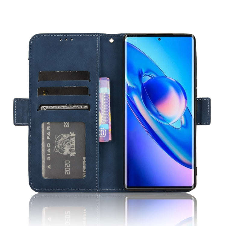 For Blackview A200 Pro Skin Feel Calf Texture Card Slots Leather Phone Case(Blue)
