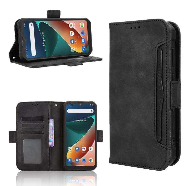 For Blackview BV5300 / BV5300 Pro Skin Feel Calf Texture Card Slots Leather Phone Case(Black)