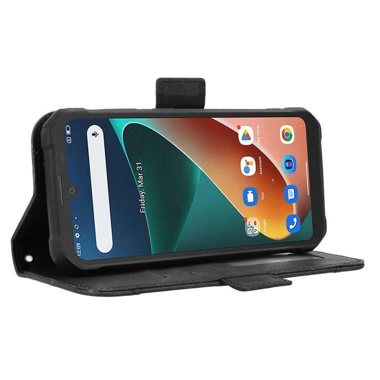 For Blackview BV5300 / BV5300 Pro Skin Feel Calf Texture Card Slots Leather Phone Case(Black)
