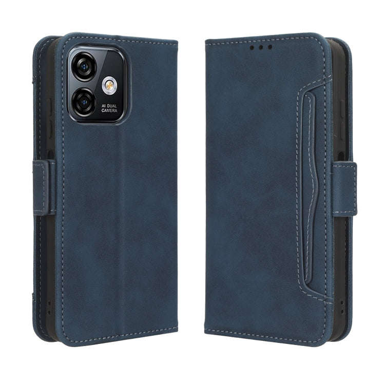 For Ulefone Note 16 Pro Skin Feel Calf Texture Card Slots Leather Phone Case(Blue)