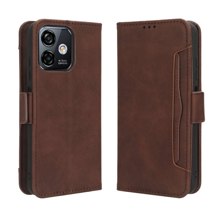 For Ulefone Note 16 Pro Skin Feel Calf Texture Card Slots Leather Phone Case(Brown)